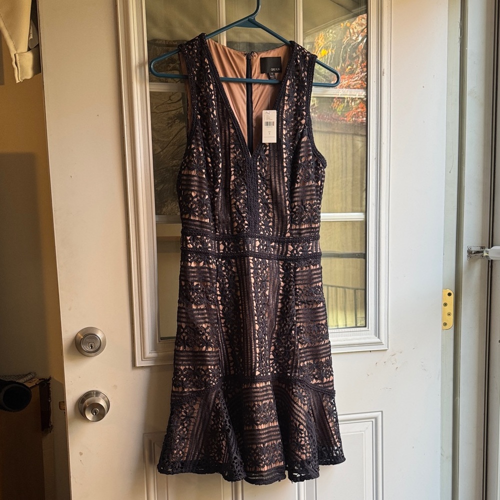 Elegant Navy Lace Dress/ Anthropologie
